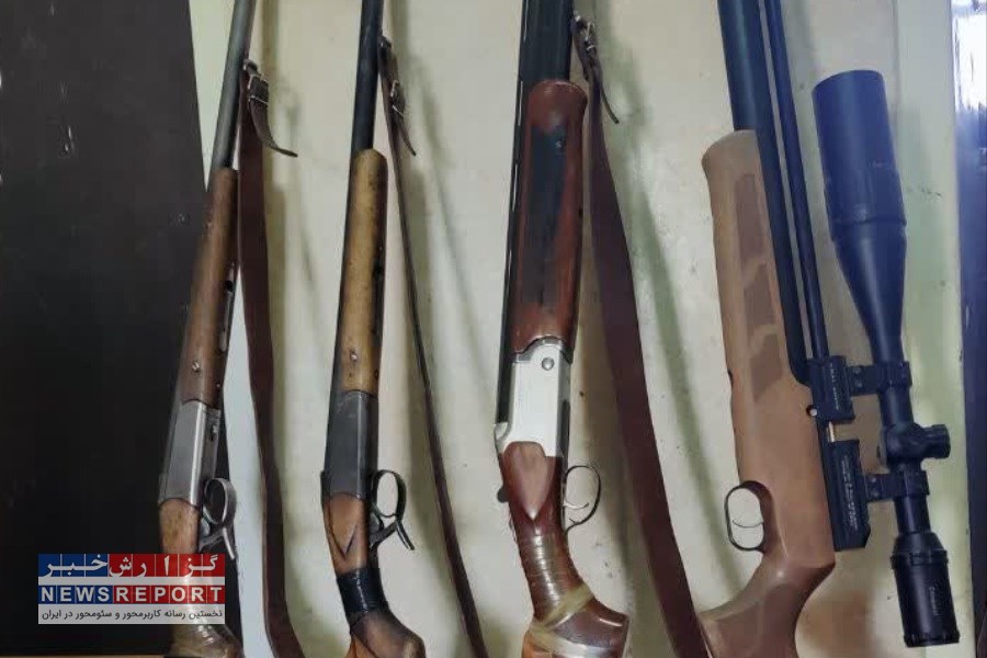 چهار قبضه سلاح از متخلفین حوزه شکار و صید در بوانات کشف و ضبط شد